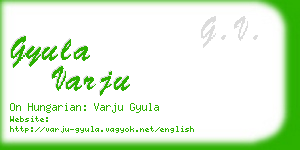 gyula varju business card